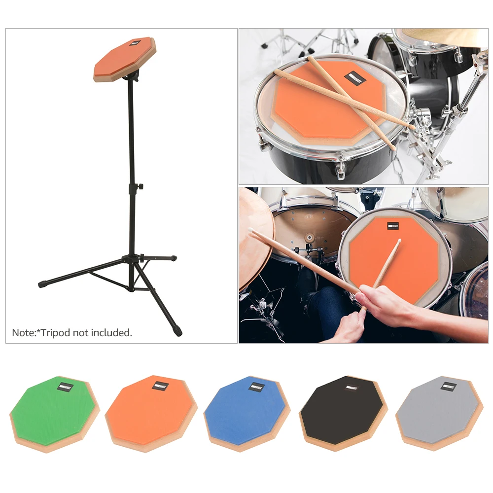 

8-Inch Silent Drum Practice Pad Rubber Quiet Snare Drum Pad for Beginners Percussion Accessaries