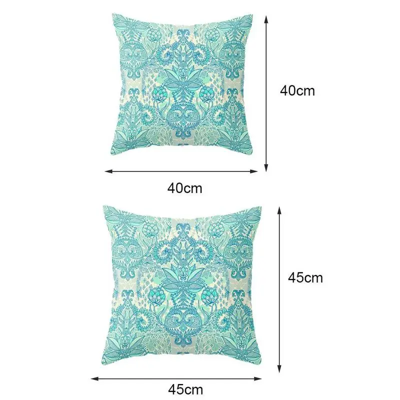 

2021 Summer Green Printed Pillowcase Flower Pattern Cover Throw Home Pillows Cushion Home 45*45cm Car Decoration Pillowcase H0I8