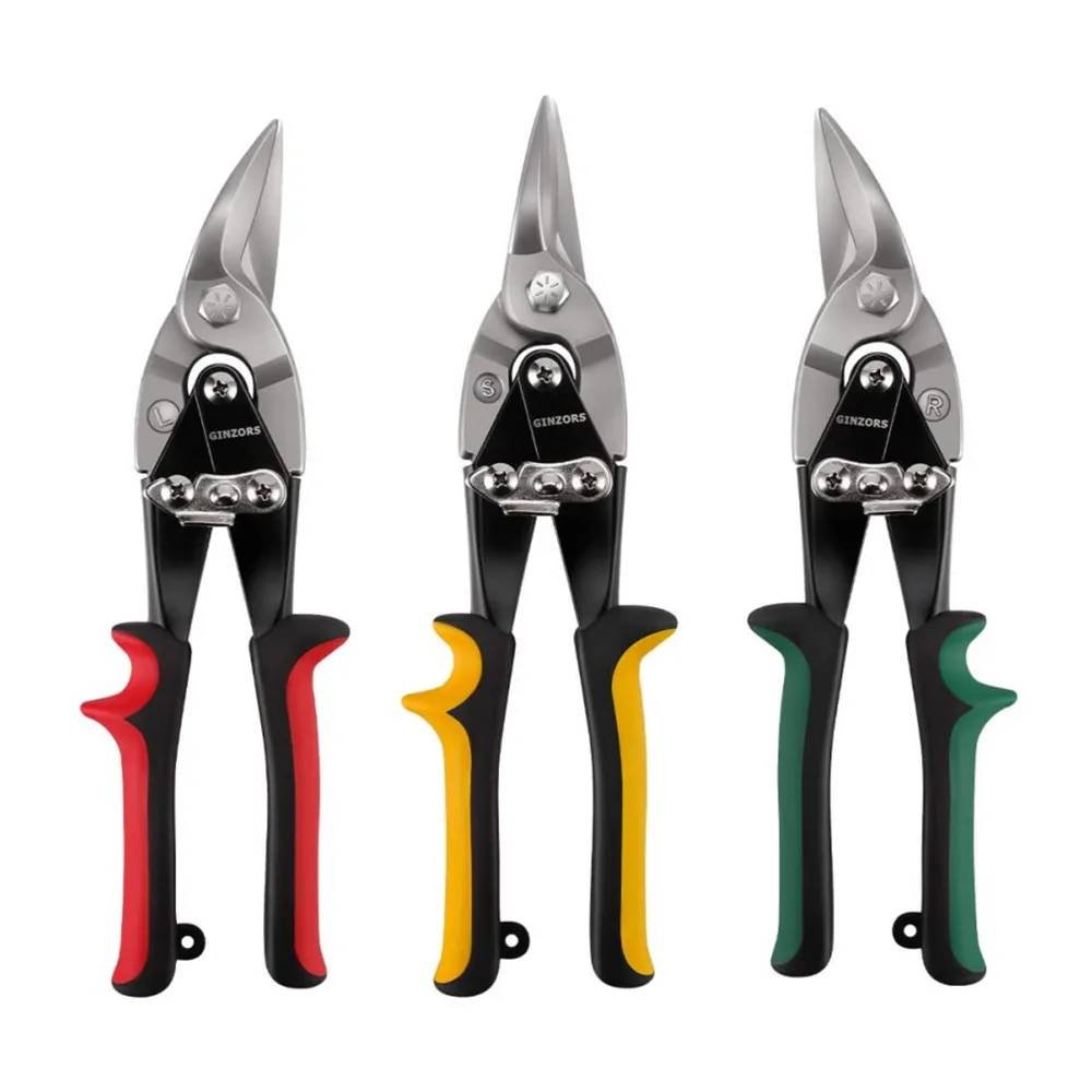 

Набор из 3-х предметов для олова-ножницы для резки олова из хромованадиевой стали, включая левые, прямые и правые ножницы для резки