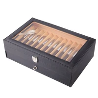24 pen fountain wood display case holder wooden pen box storage collector organizer box
