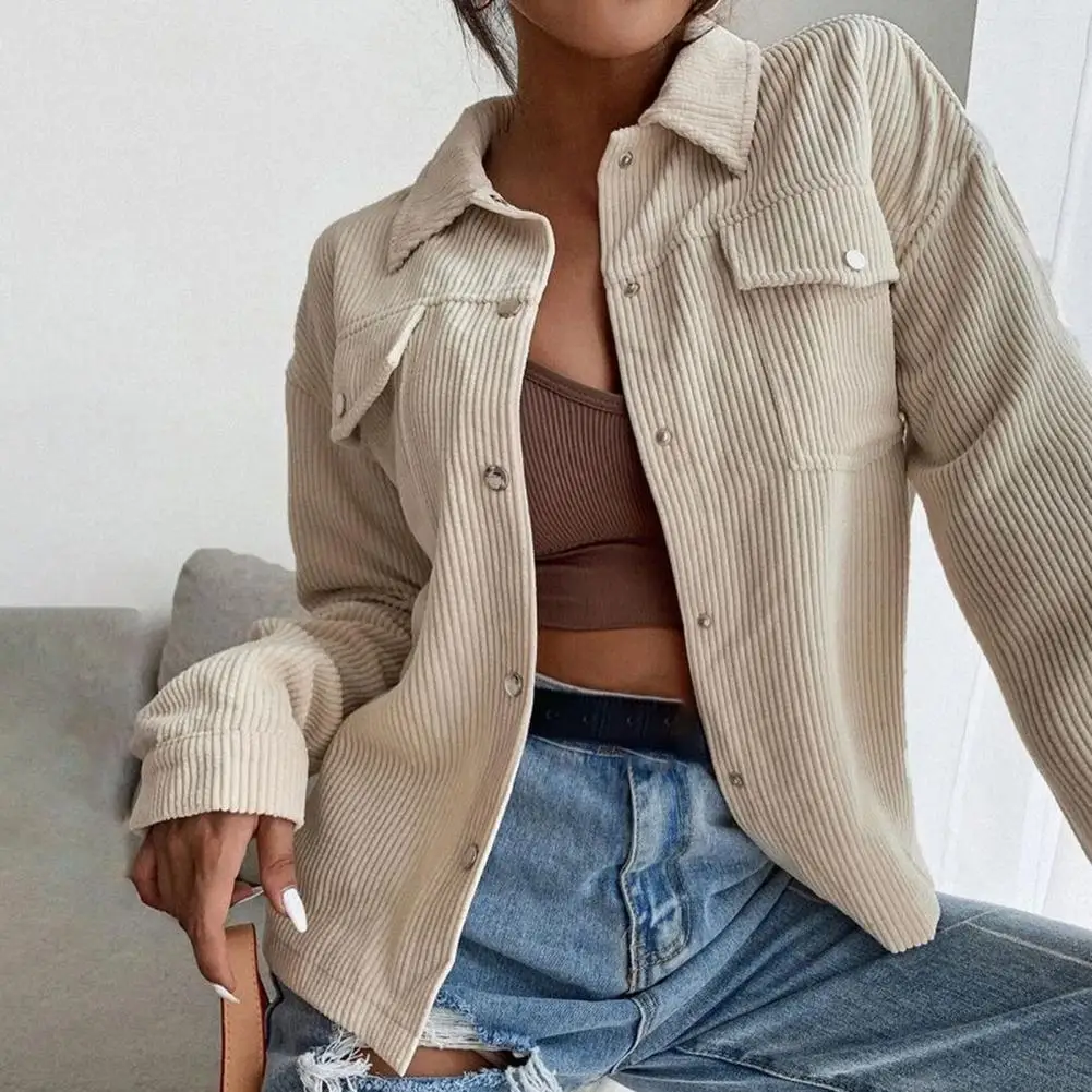 

Женское однотонное пальто, однобортная осенне-зимняя универсальная куртка с лацканами для повседневной носки