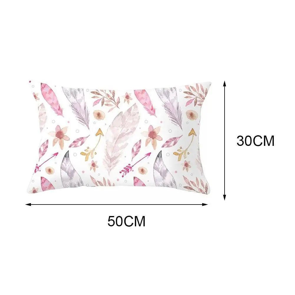 

30*50 CM Home Decoration Pillow Case Feather Rectangular Bedroom Cushion Seat Nordic For Sofa Soft Decor Home Cover Style C E1T9