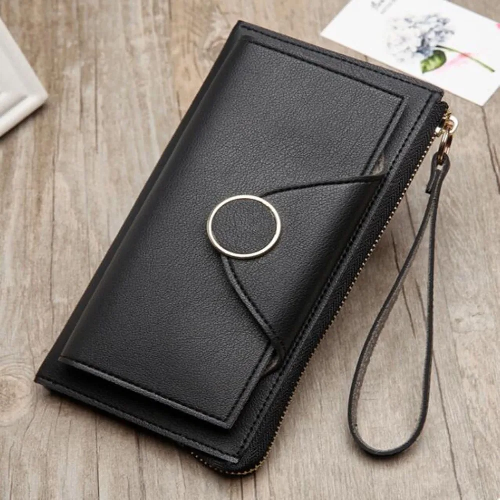 

Long Wallet Women Purses Fashion Korean Version Coin Purse Card Holder Wallet Female Clutch Money Bag PU Leather Wallets Portfel