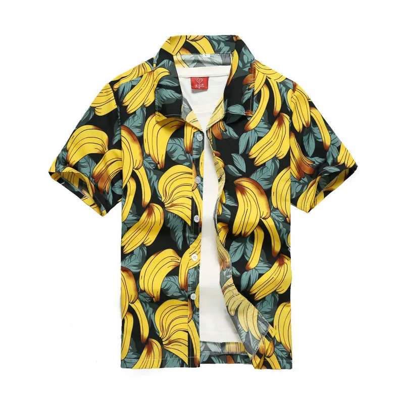 Мужская гавайская рубашка мужская повседневная camisa masculina с принтом пляжные рубашки короткий рукав Новинка азиатские SizeM-5XL - Цвет: Армейский зеленый