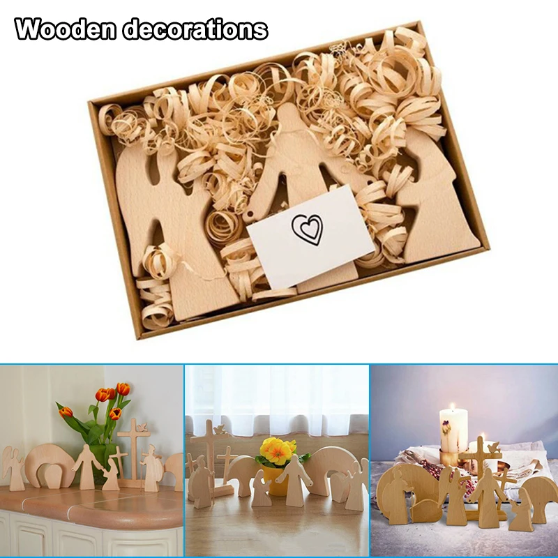 

Easter Scene Wooden Decoration Easter Decor Wooden Cross Resurrection Scene Decor Wooden Nativity Set TRYC889