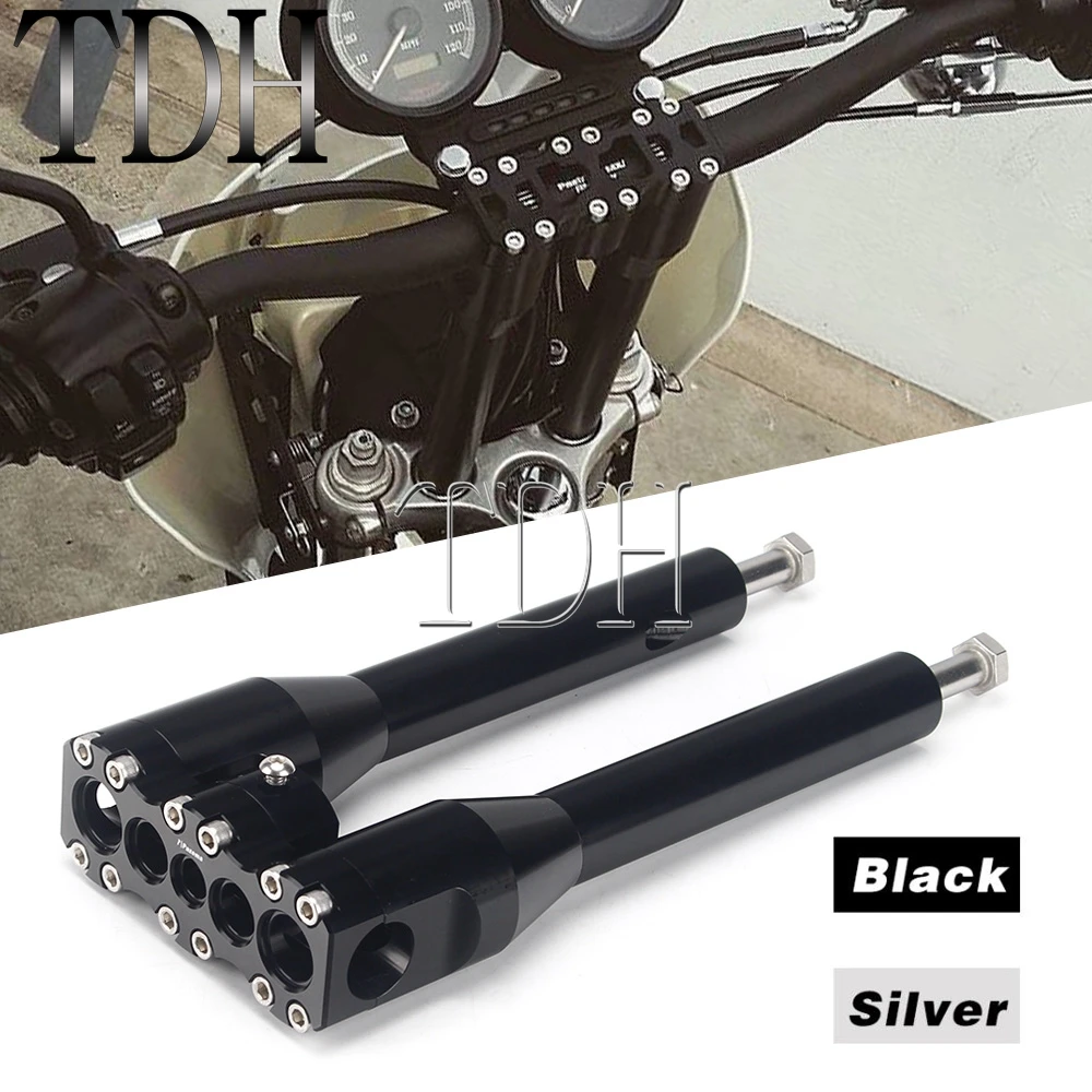 

For Harley Softail Dyna Touring Fat Street Bob Low Rider Road Glide King Extended High 6'' 10'' 12'' Handlebar Riser 1-1/4" 32mm
