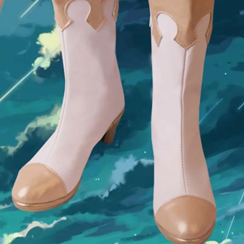 Genshin Impact Cos Shoes из искусственной кожи Удобные и высоко восстановленные ботинки для