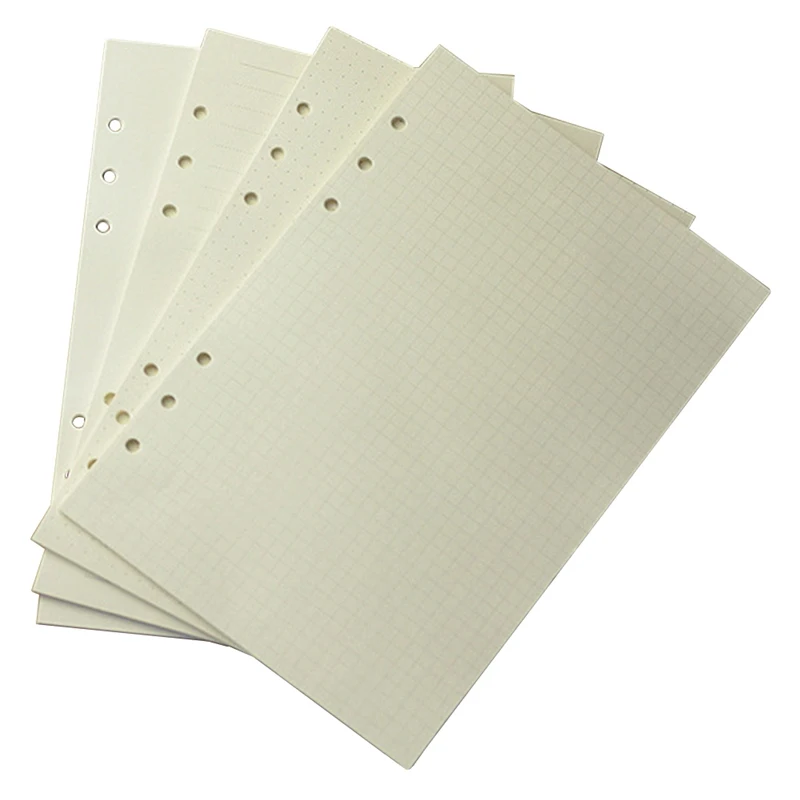 80 Sheets/Pack Loose Leaf Notebook Filler Paper Insert Refill 6 Holes A5 A6 Spiral Office & School Supplies