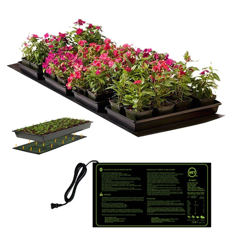 

Seedling Heat Mat Plant Seed Germination Propagation Clone Starter Pad Waterproof Garden Supplies US UK EU Plug 20x10inch