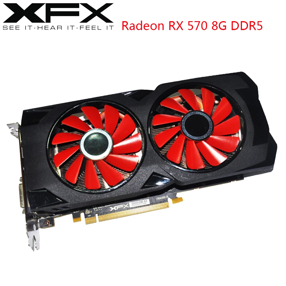 Видеокарта XFX AMD Radeon RX 570 8 ГБ GPU RX570 DDR5 256Bit|Видеокарты| |