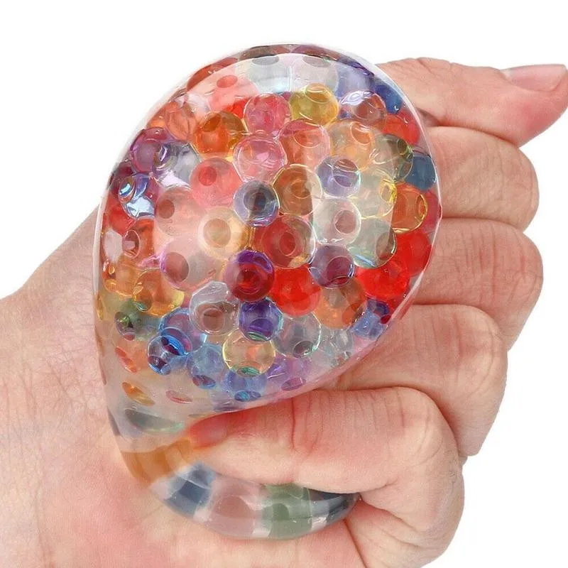 

6cm Squishy Toy Ball Cool Bead Gel Stress Relieve Ball Fidget Sensory Gadget Autism/adhd Stress Relief Toy Diy Ball