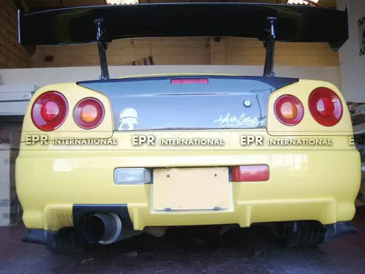 Автомобильный Стайлинг для Nissan Skyline R34 GTR углеродное волокно задний бампер