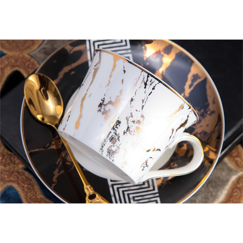 Набор винтажных фарфоровых кофейных чашек европейские креативные высокие чашки