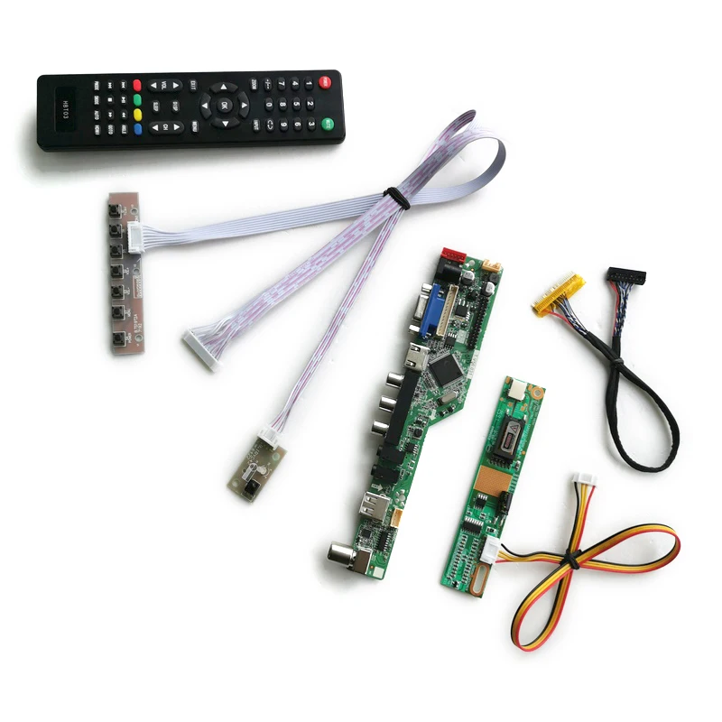 

VGA + AV + USB LVDS 30-контактный 1CCFL 1280*800 ЖК-дисплей универсальная плата привода контроллера для LTN154AT01/LTN154AT07 экран Комплект для самостоятельной сбо...