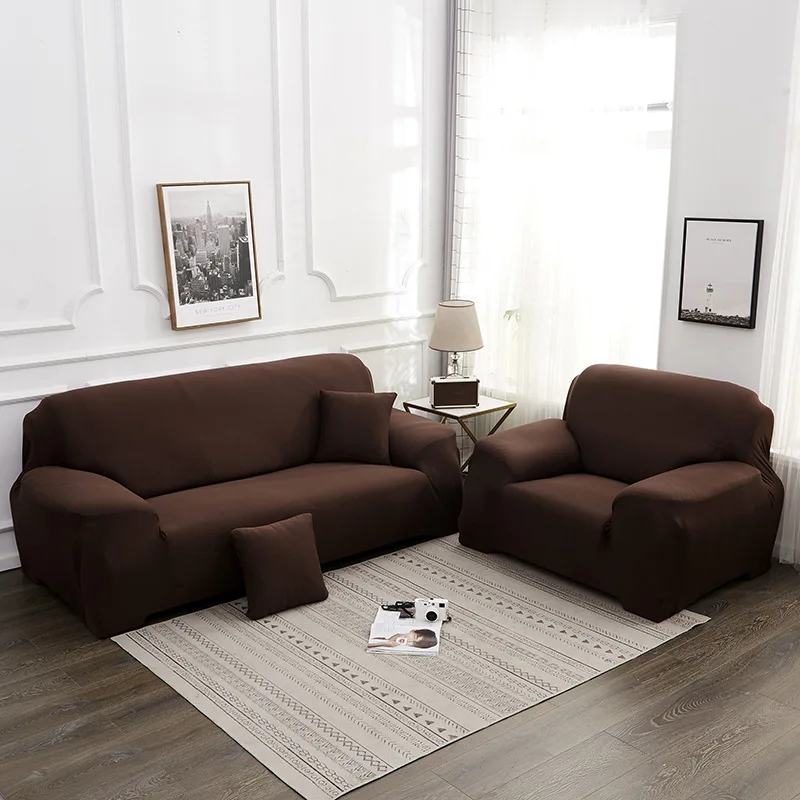 

Solid Color Sofa Slipcover Elastic Sofa Covers for Living Room Funda Sofa Chair Couch Cover Home Decor 1/2/3/4-seater