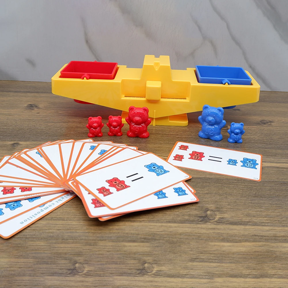 

Kids Montessori Educational Math Toys Set Counting Bear Balance Weight Sensory Training Children Puzzle Learning Toys Gifts