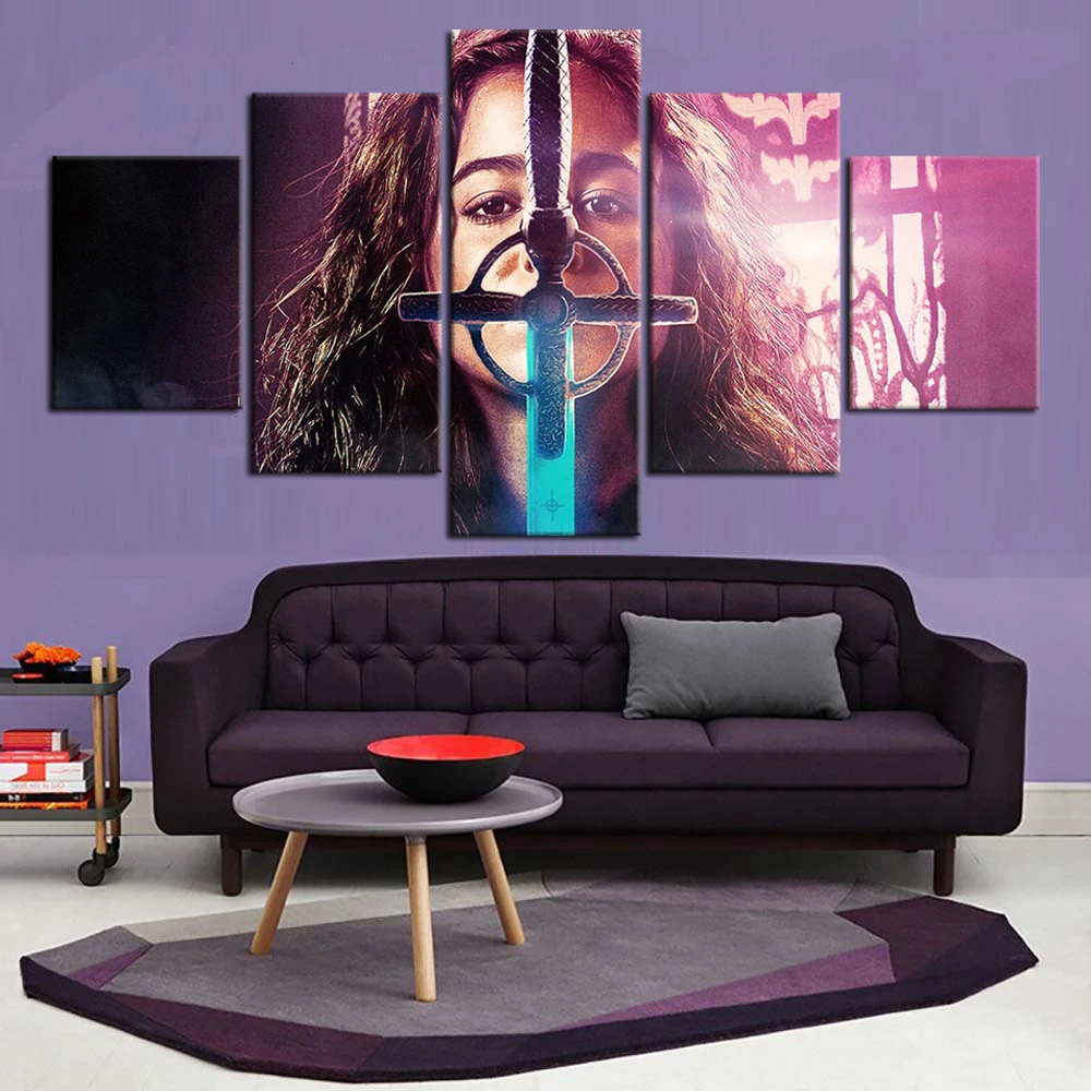 

5 шт. картина маслом воин монахин, HD обои, холст, искусство, настенные наклейки, декор для гостиной, HD картина, печать по номерам