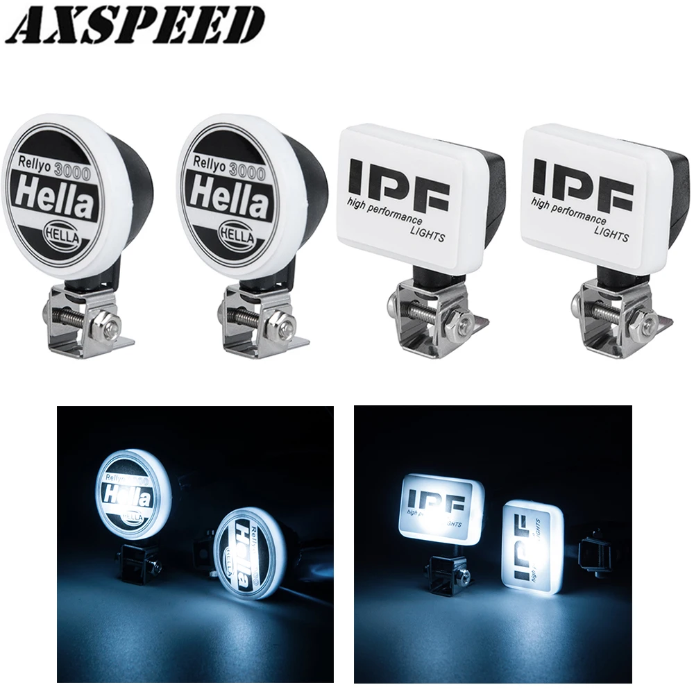 AXSPEED Hella круглый светодиодный светильник IPF квадратный потолочный для 1/10 Traxxas TRX4 RC