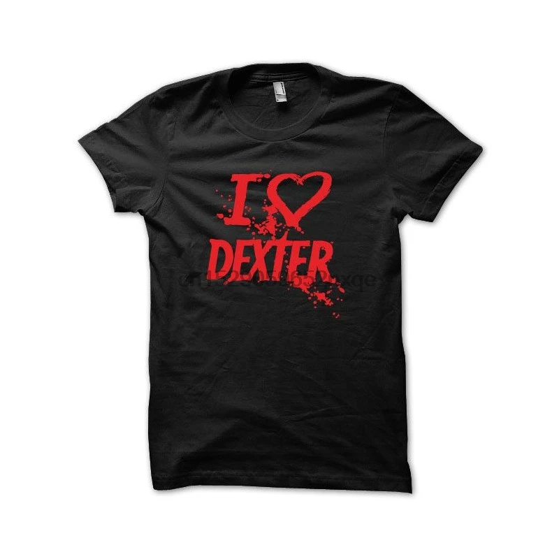 Мужская футболка с надписью love DEXTER red on black женские футболки|Мужские футболки| |
