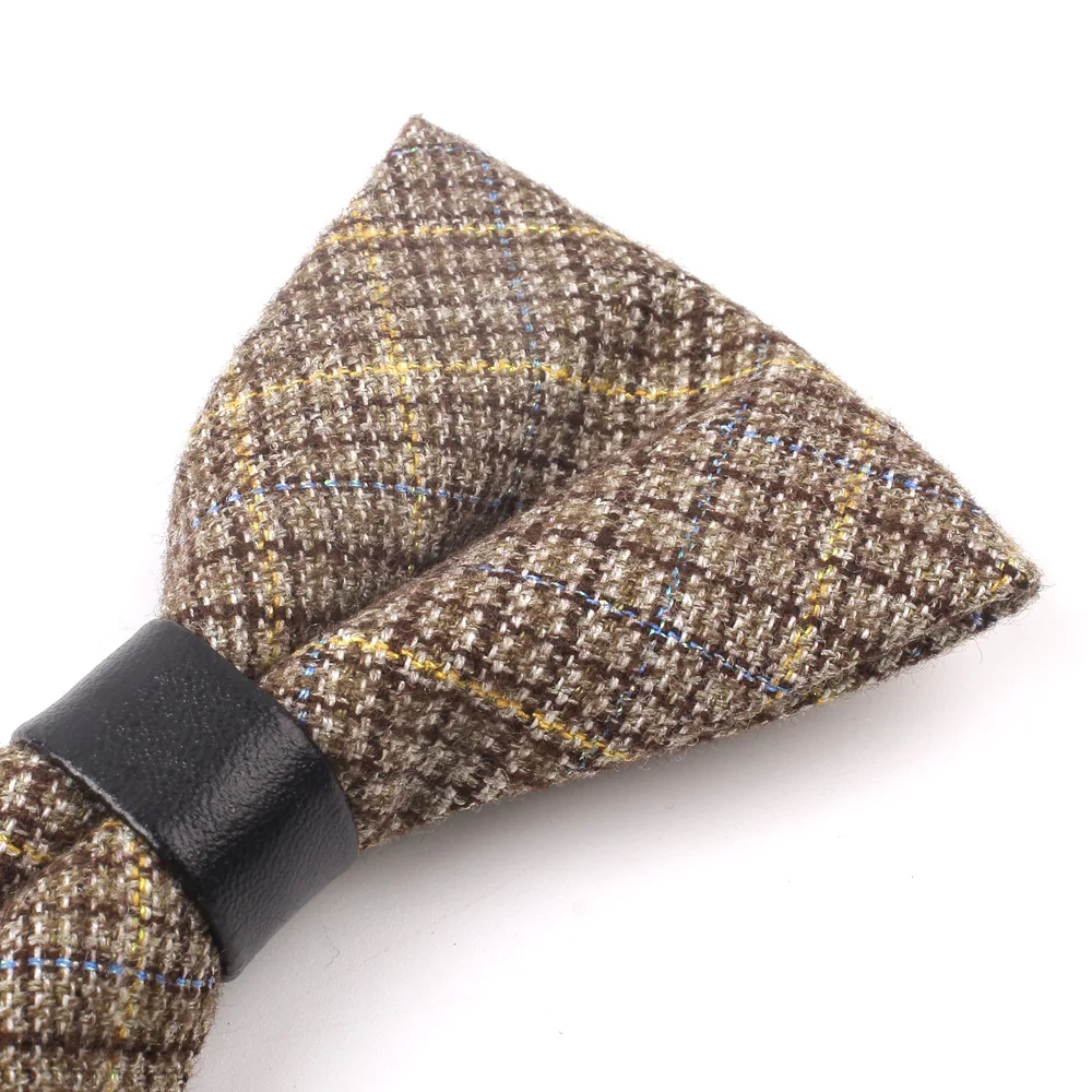 Клетчатый шерстяной галстук-бабочка классические шерстяные рубашки для мужчин и