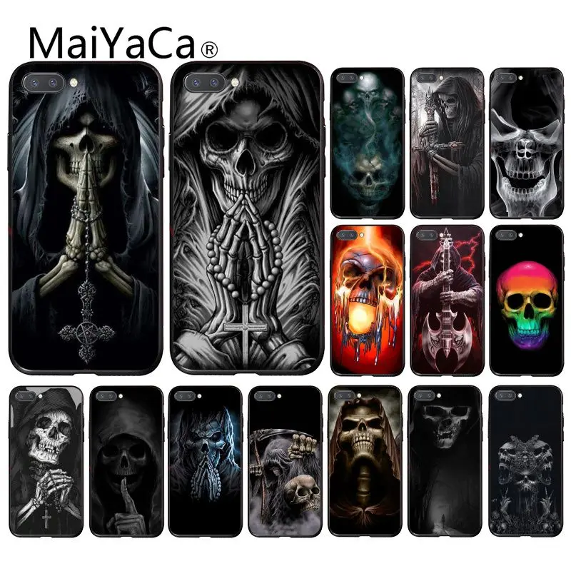 

Maiyaca Death Prayer Grim Reaper Skeleton Skull Phone Case for Huawei Honor 8X 9 10 20 Lite 7A Pro 7C 10i 9X Pro Play 8C
