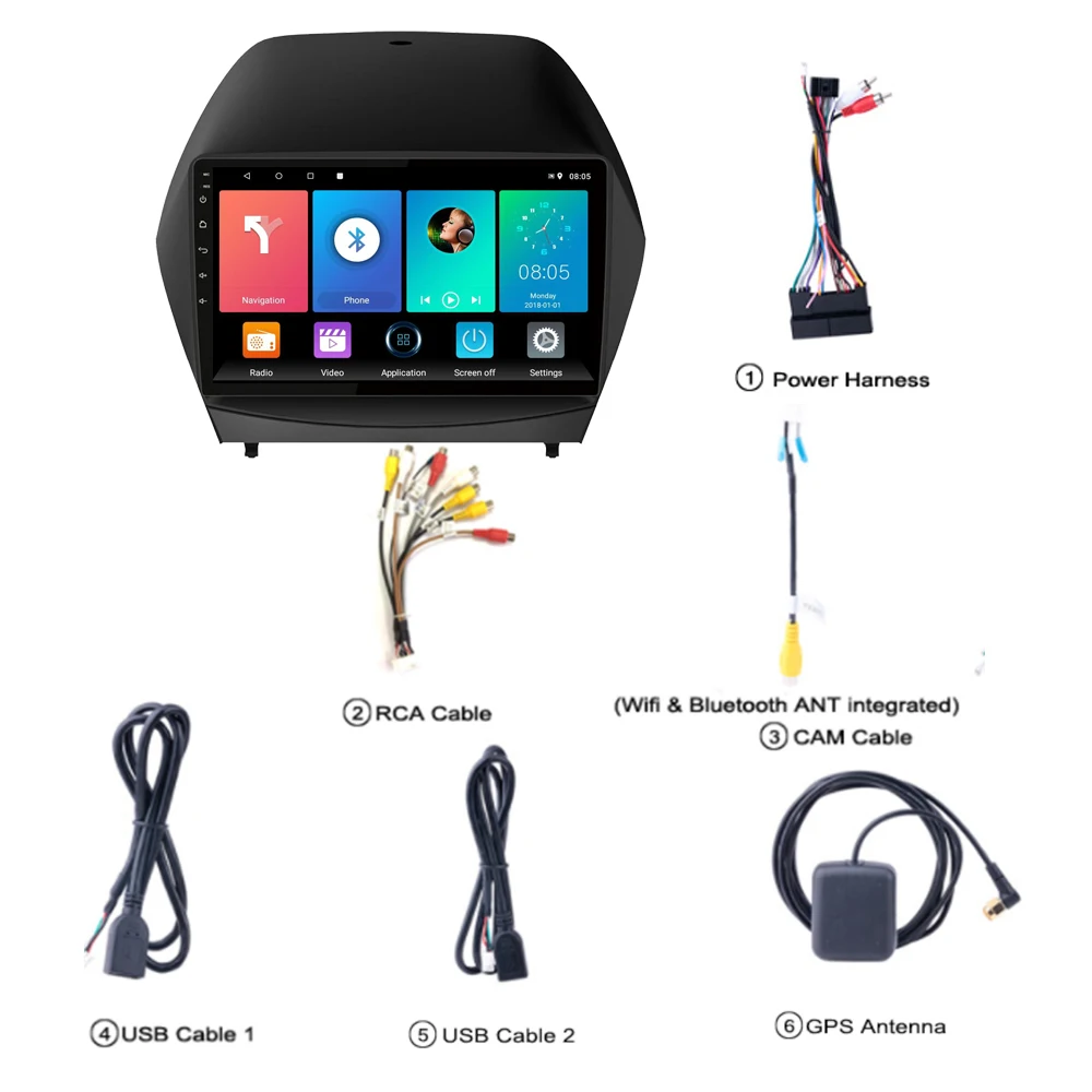 

REAKOSOUND 2.5D 9" Android Car Radio For Hyundai IX35 Tucson 2 LM 2009-2015 GPS Navigation Radio Car Multimedia Video Player