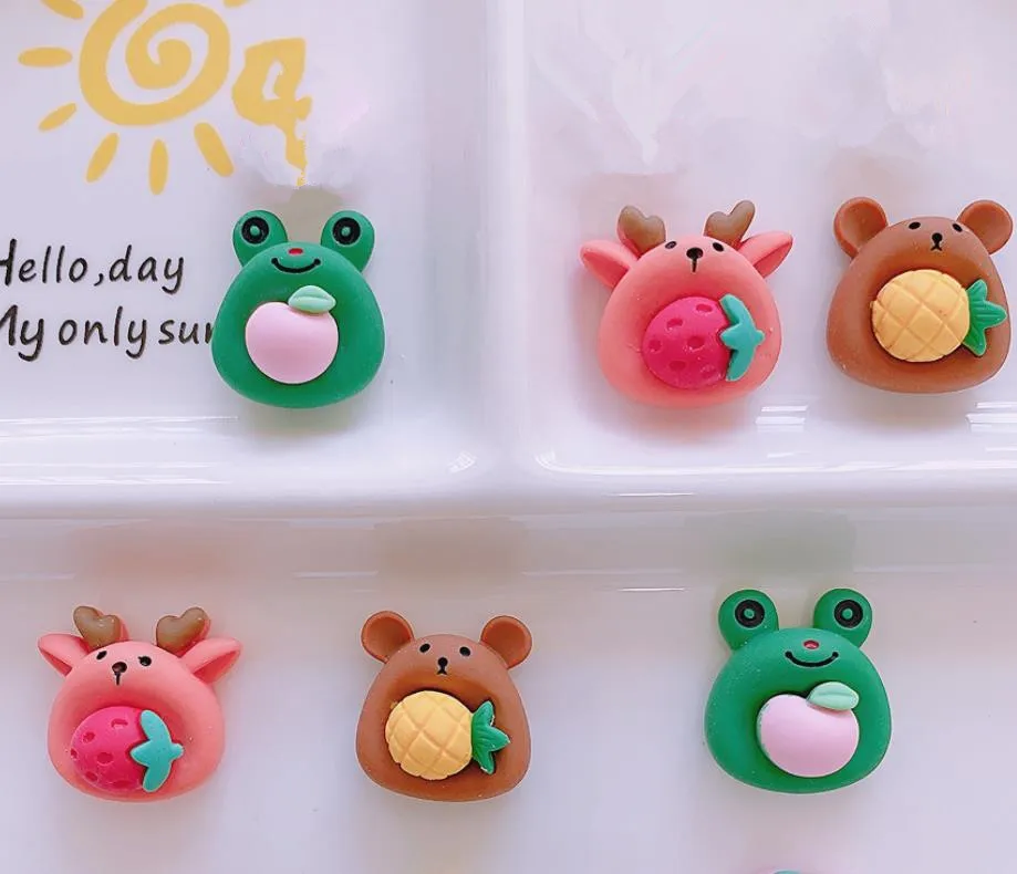 

Kawaii Cartoon fruit Resin Flatback Cabochon DIY Scrapbooking Decorative Craft Making Headgear Accessories
