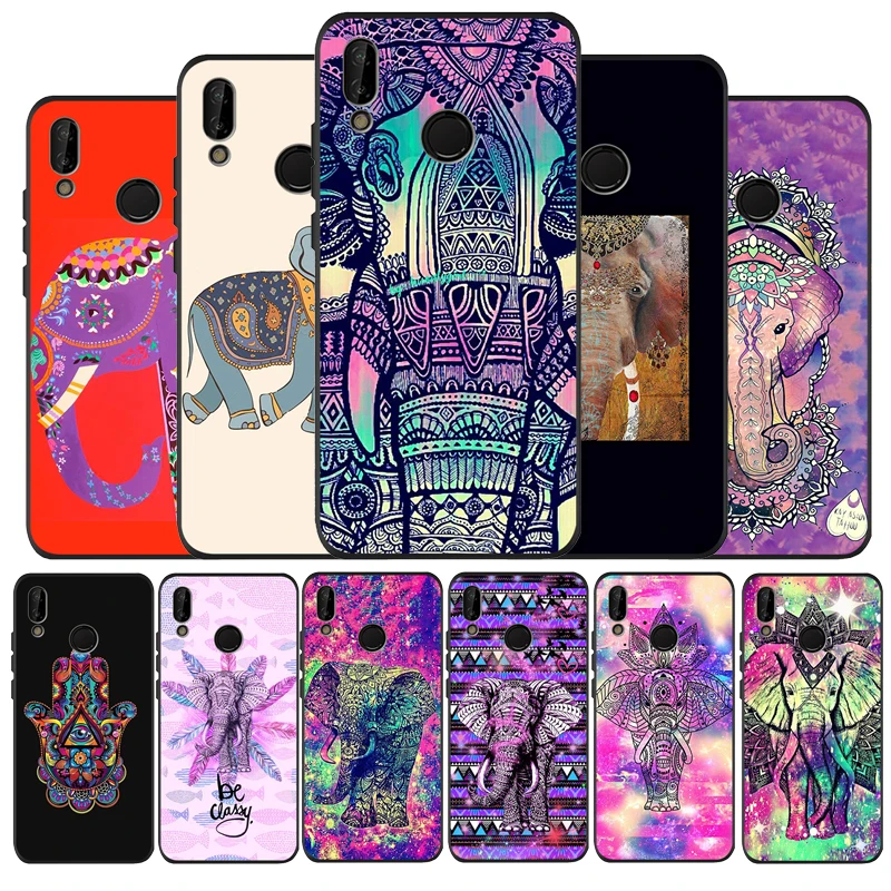 Чехол с индийским слоном для телефона huawei P40 P30 P20 P10 Pro P9 Lite nova 4E 6SE Psmart 2 2019 Y6 9