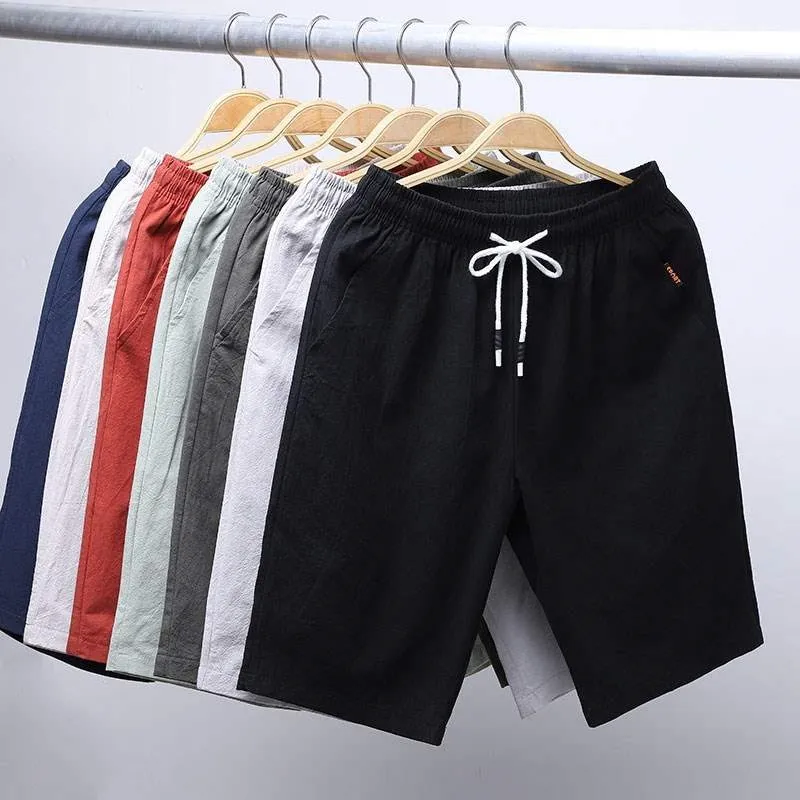 

Legible 2021 Summer Mens Casual Shorts Cotton Male Short homme Brand Clothing Solid Men's Shorts 5XL