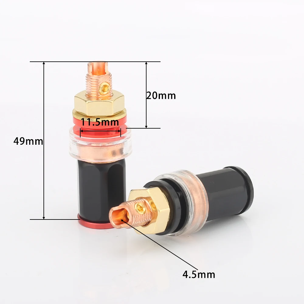 4 шт. стильный Швейцарский чистый красный медный усилитель с опорой|Коннекторы и