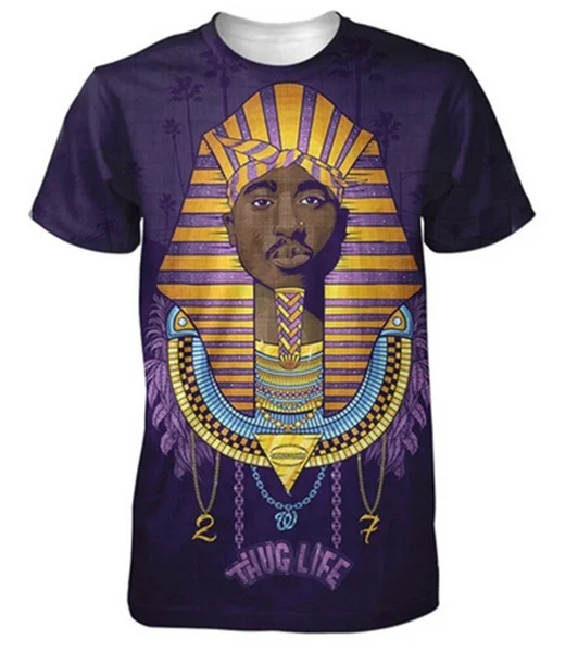

Новинка 2017, модная Мужская/женская футболка с 3D принтом Tupac Pharoah