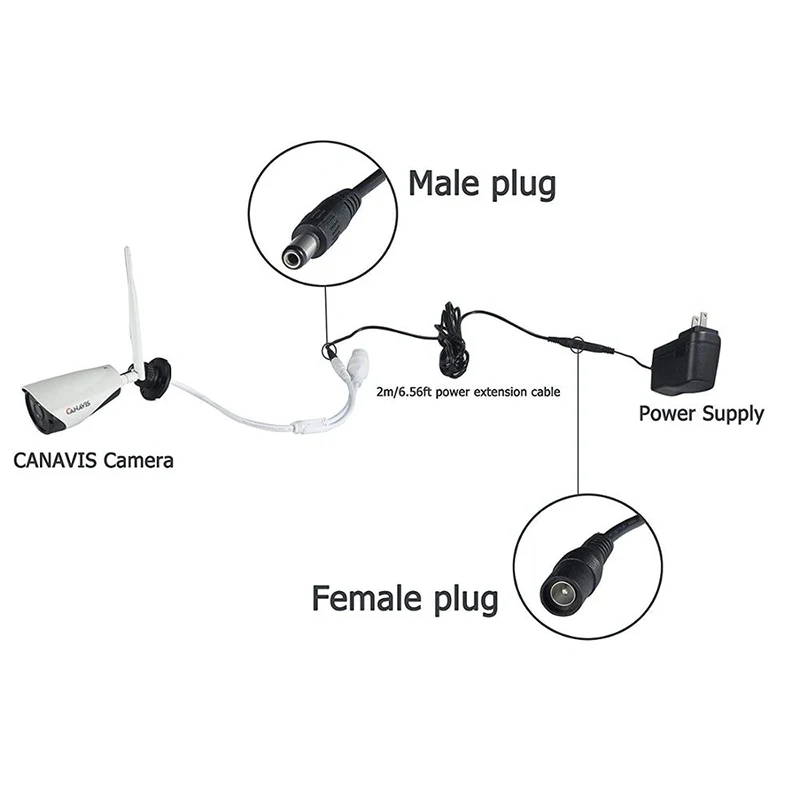 DC Extension Cable 1M 2M 3M 5M 10M 2.1mm x 5.5mm Female to Male Plug for 12V Power Adapter Cord Home CCTV Camera LED Strip images - 6