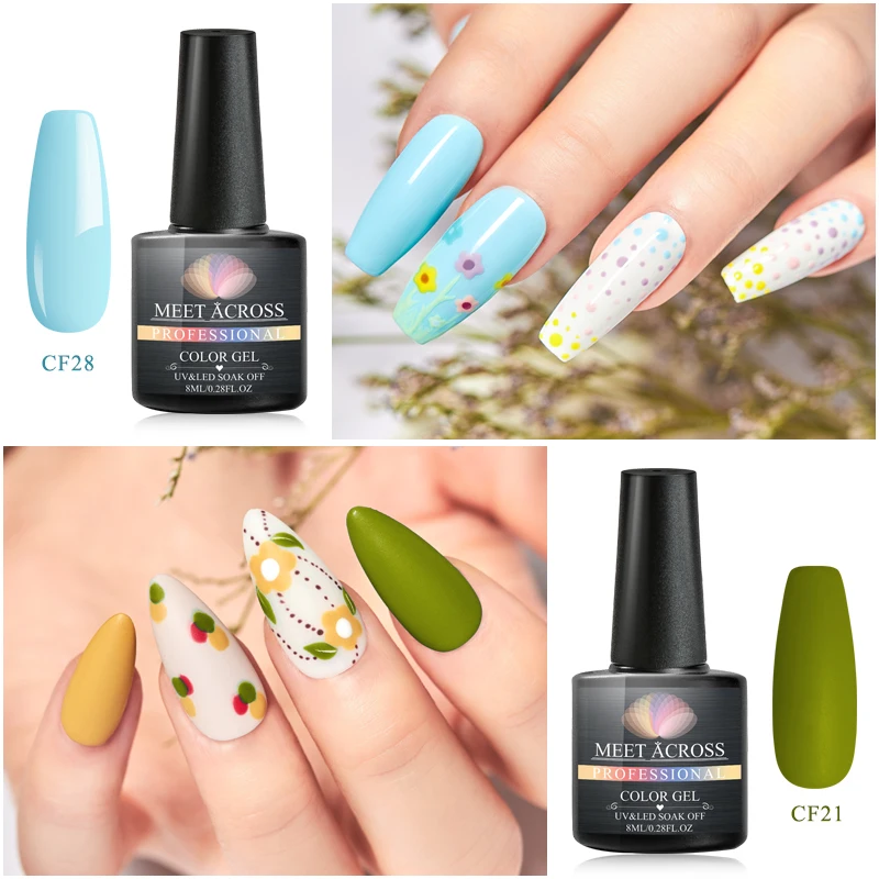 Цветной Гель лак для ногтей 8 мл Весенняя серия лаков впитывающий УФ гель дизайн