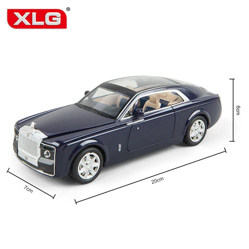 1/24 модель автомобиля Rolls Royce удлиненный Литой Сплав шесть двери светильник модели