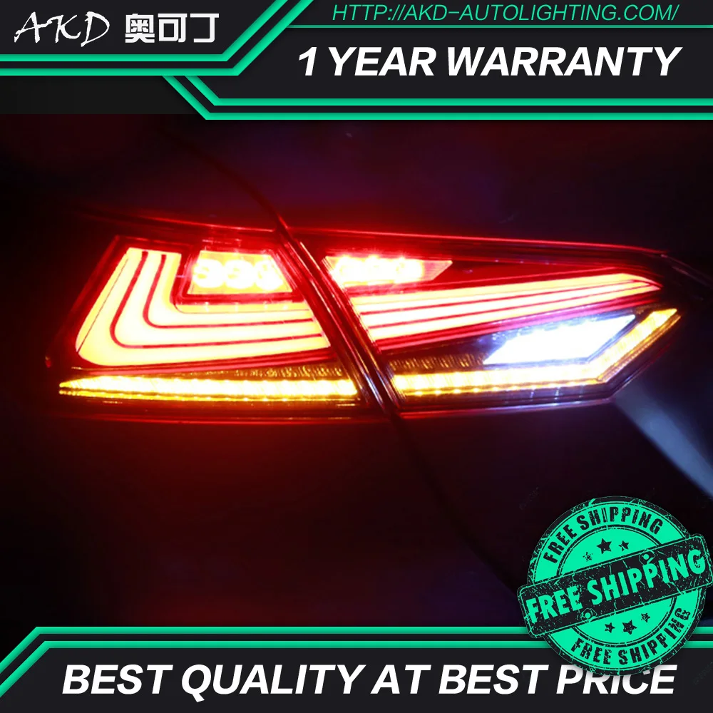 AKD тюнинг автомобильные задние фонари для Toyota Camry 2018 гибридные светодиодный ные