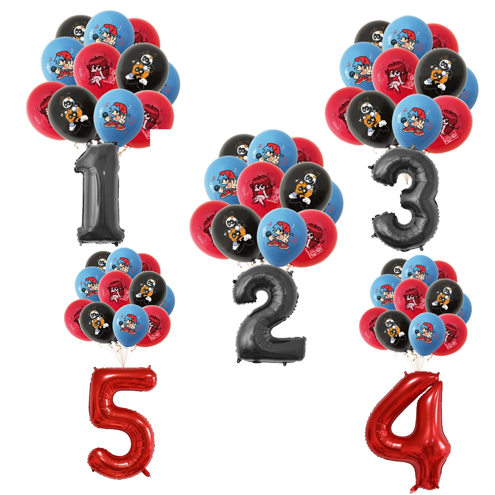 Пятничная ночь Funkin день рождения принадлежности цифры шары набор торт Топпер