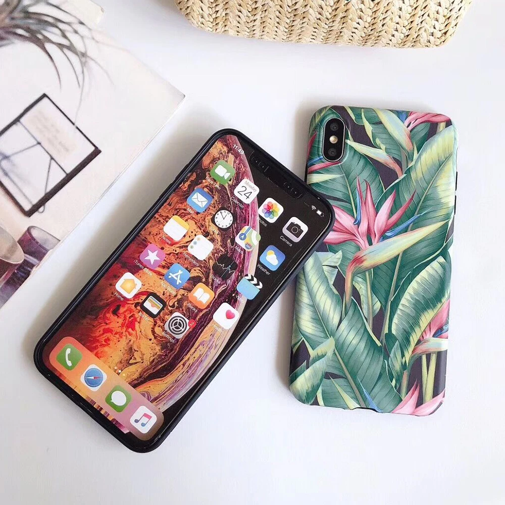Винтажный чехол LOVECOM с листьями дерева для iPhone 11 Pro Max XR X XS 7 8 6 Plus мягкая задняя