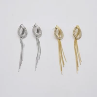 vintage snake chain tassel long earrings for women crystal knot stud earrings fashion punk jewelry gold female brincosbijoux