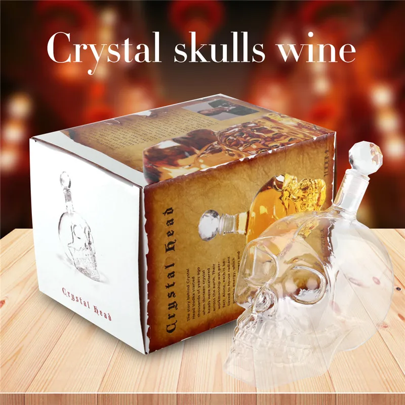 Вино череп графин кристалл голова стекло бутылка магический вин cristal де красное