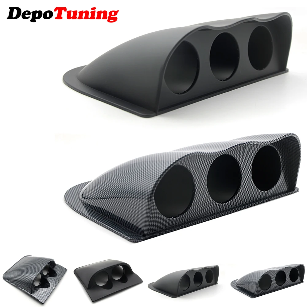 DepoTuning черный и углеродный 2 дюйма/52 мм приборная панель двойной тройной gauge pod