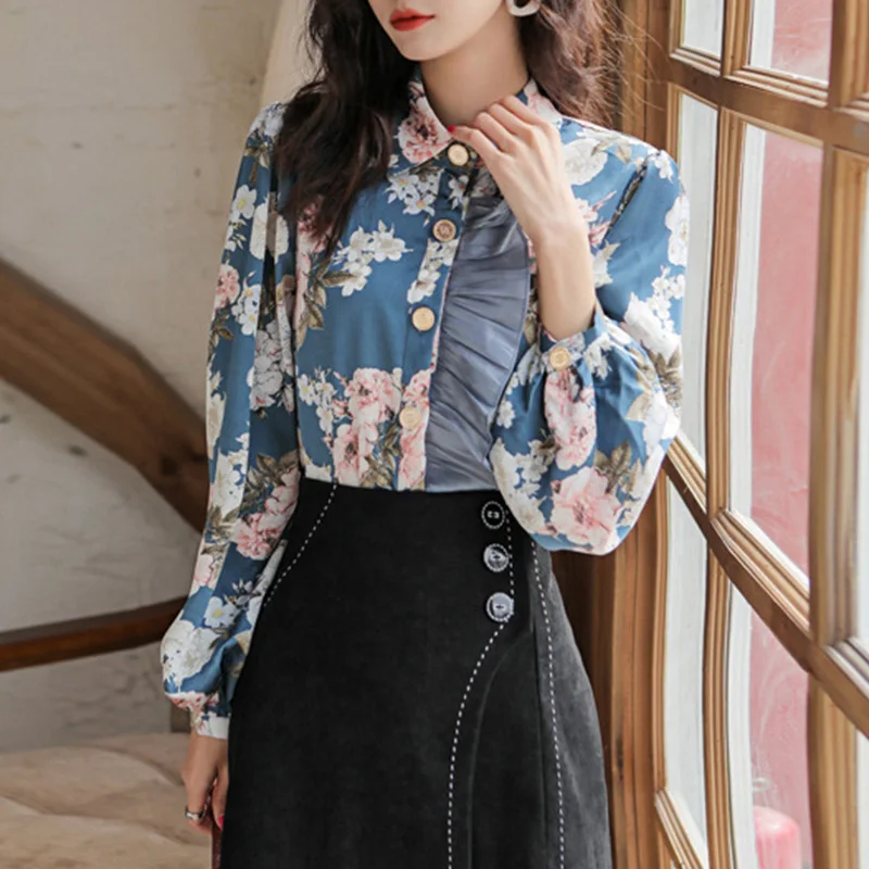 Сезон: весна-лето Новая мода в винтажном стиле с цветочным принтом Футболки