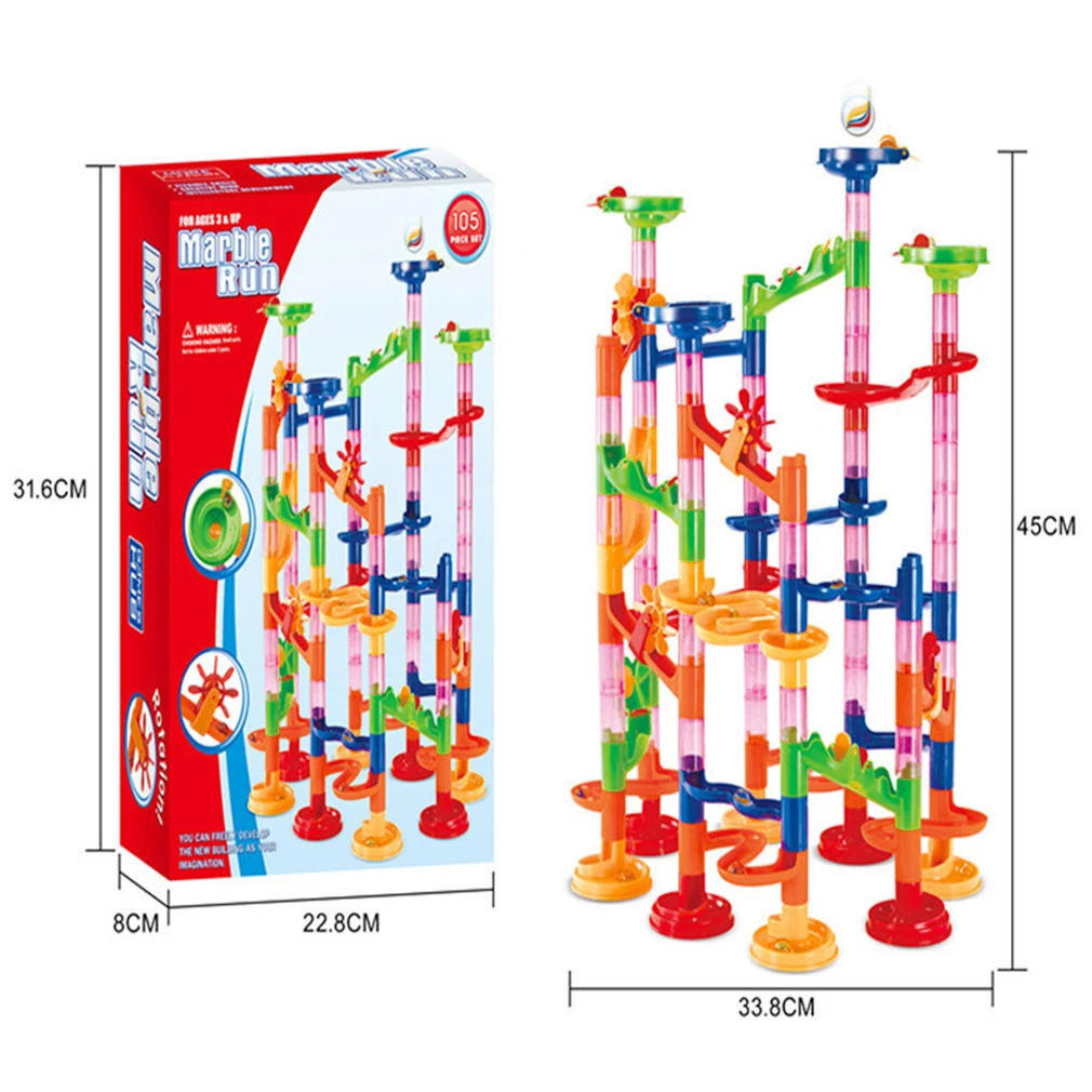 

Hot! DIY Construction Maze Balls Track Plastic House Building Blocks Toys for Christmas Baby Kid's Toy Educational New Sale