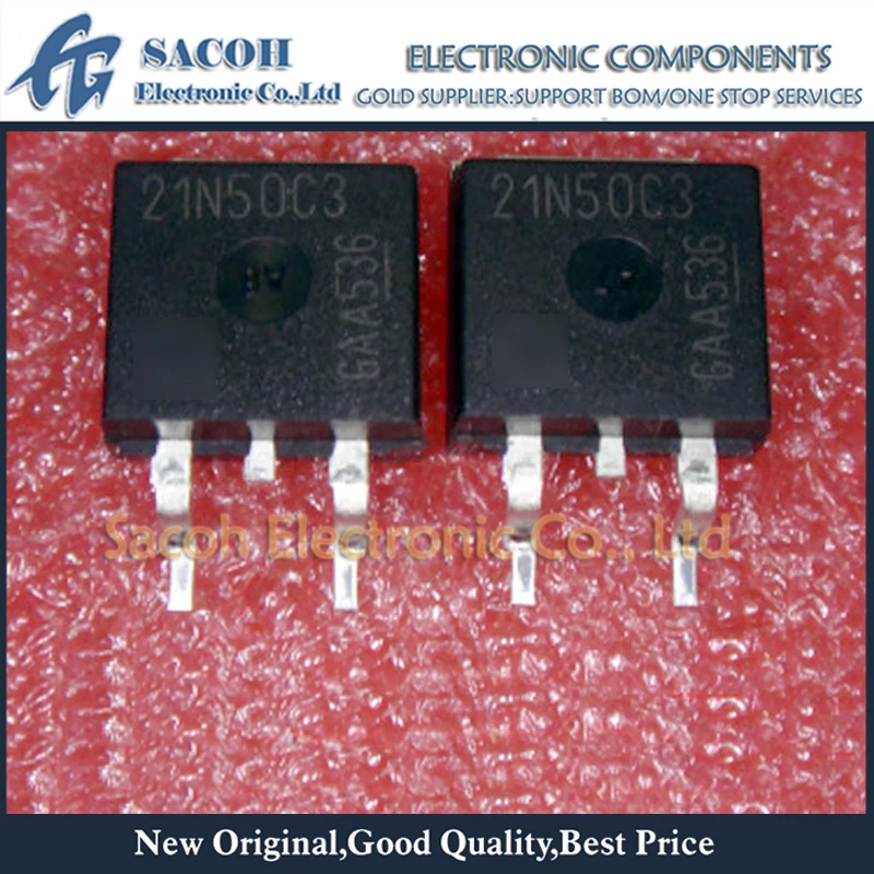 

10Pcs SPB21N50C3 or SPI21N50C3 21N50C3 TO-263/TO-262 21A 500V Power MOSFET Transistor