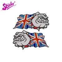 sticky british bulldog union jack great britain british flag for car motorcycle off road laptop bicycle helmet trunk stickers