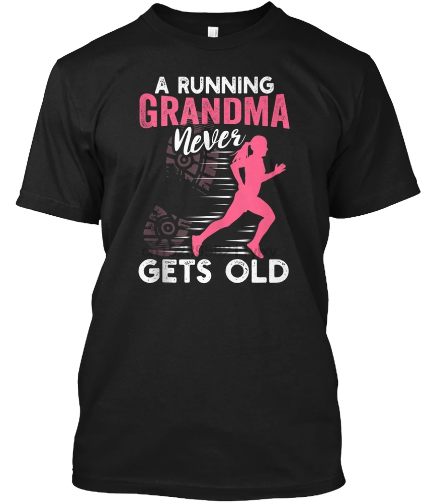 Мужская футболка бегущая с надписью &quotGrandma Never Gets Old Funny&quot (2) женские футболки -