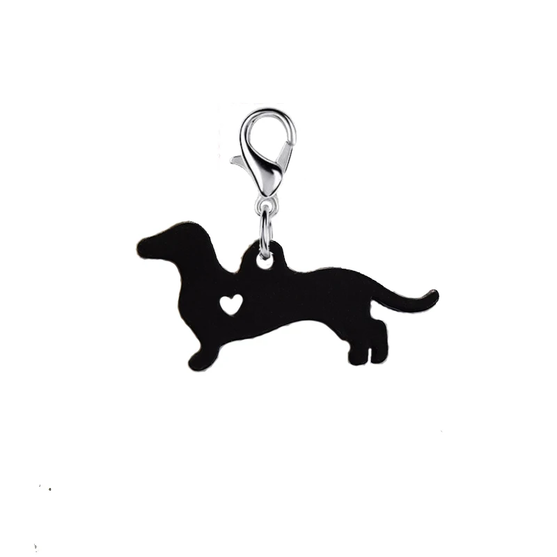 

Animal dachshund Black dog Key chain with 11mm plating lobster clasp fashion jewelry Keychains accessories for women