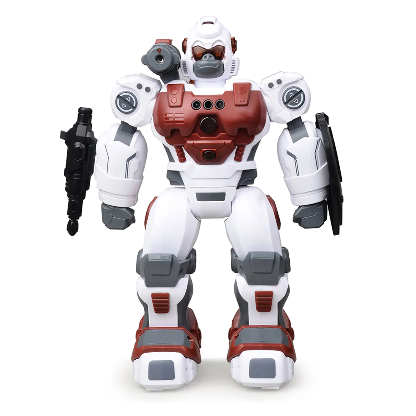 

RC Robot Spray Police Robot with Gesture Sensing Automatic Demonstration Singing Dancing Light Spray Birthday Gift for Boys