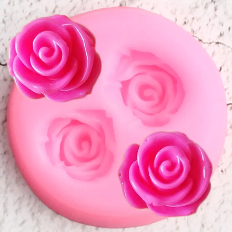 3D силиконовая форма в виде розы Форма DIY вечерние инструменты для украшения торта