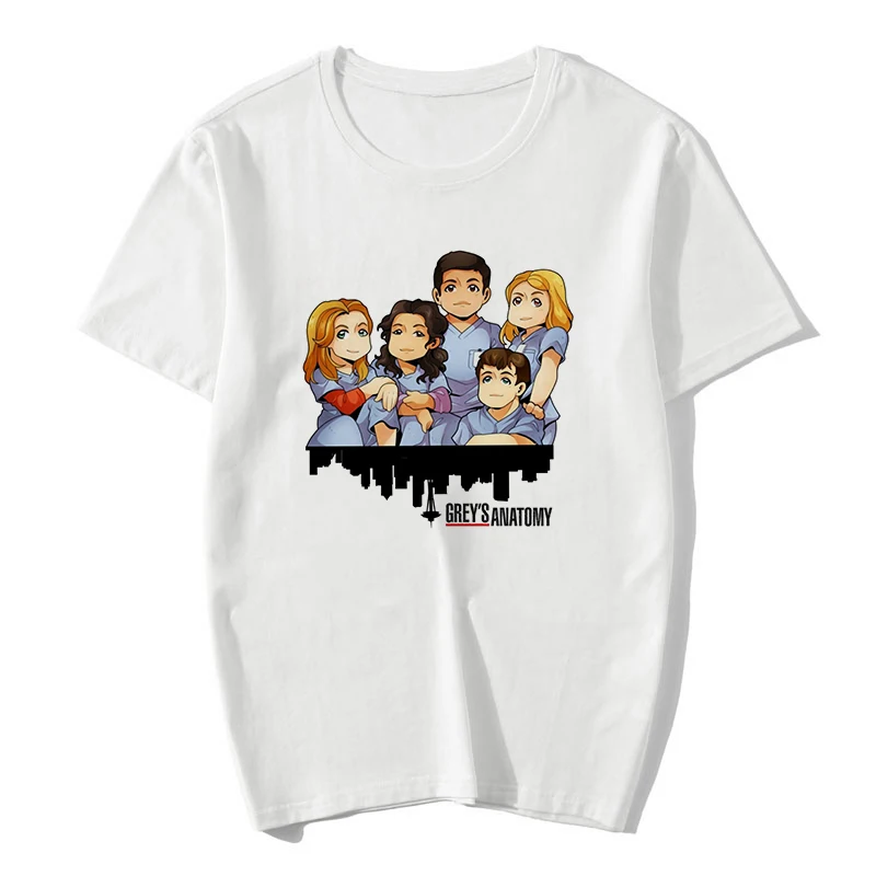 

Cartoon Greys Anatomy T-shirts Women You're My Person Letter Clothes 90s Harajuku Ullzang Fashion Tops Tee Korean Tshirt Female