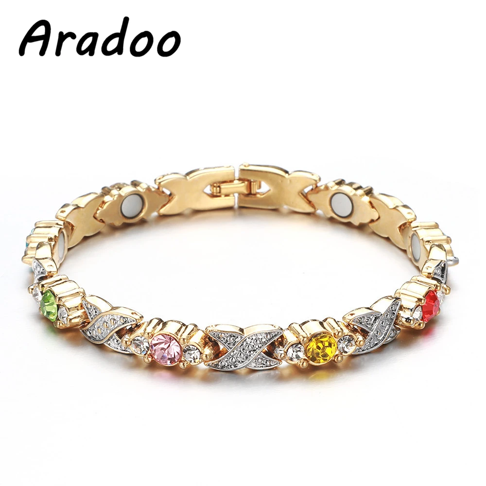 

ARADOO Magnetic Health Energy Anti-Radiation Strengthen Immunity Maintains Slimness Improves Skin Quality Bracelet